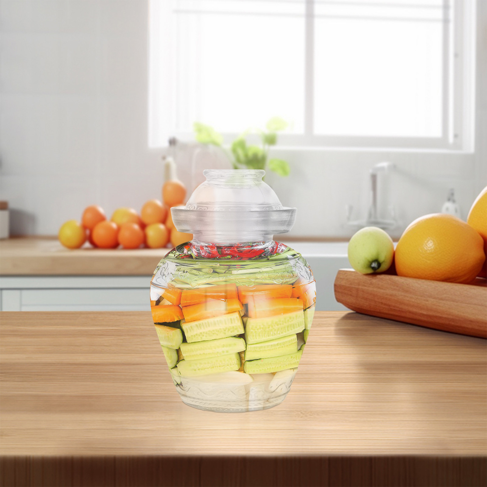Large Capacity Glass Pickle Ja - огляд і ціна Food Storage Glass Containers Large