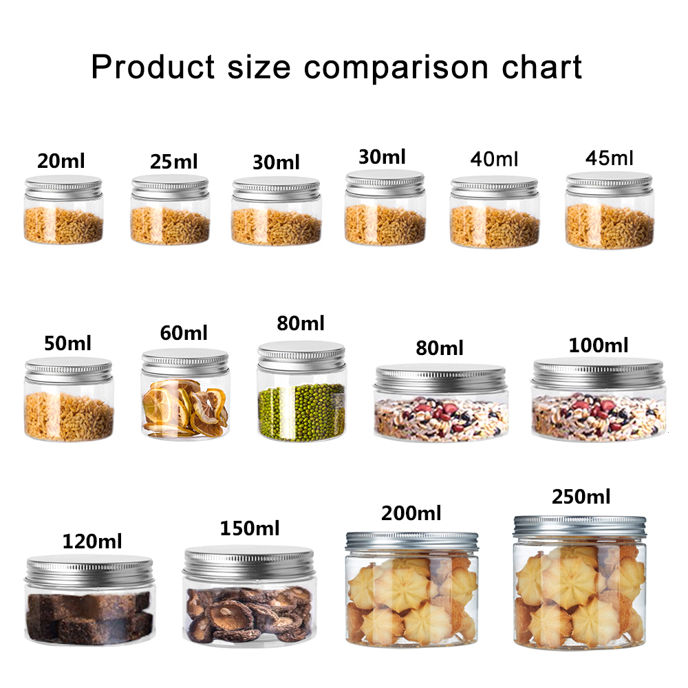 1-10Pcs 20/25/30/40/45-250ml S - огляд і ціна Food Storage Aluminum