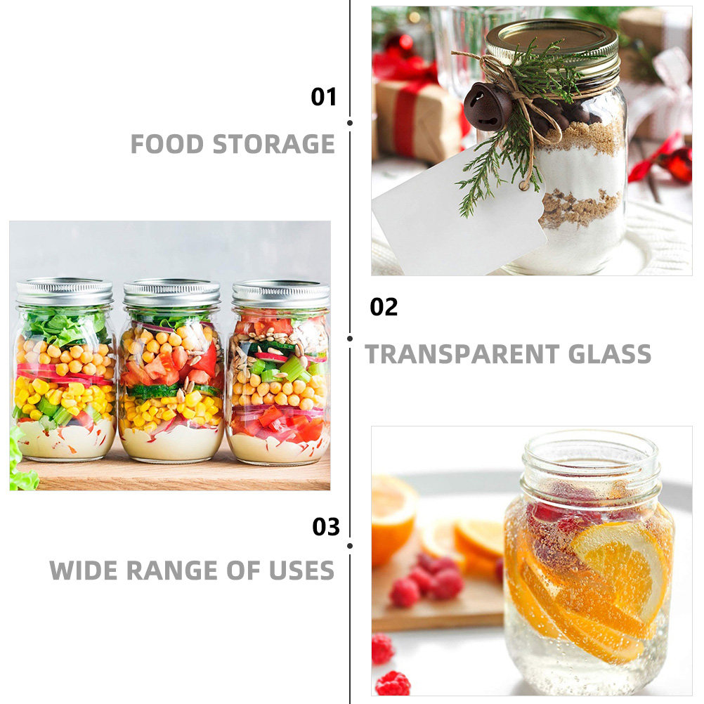 6Pcs Transparent Round Glass J - огляд і ціна Food Storage Glass