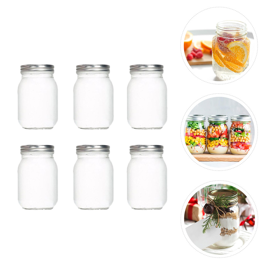 6Pcs Transparent Round Glass J - огляд і ціна Food Storage Glass