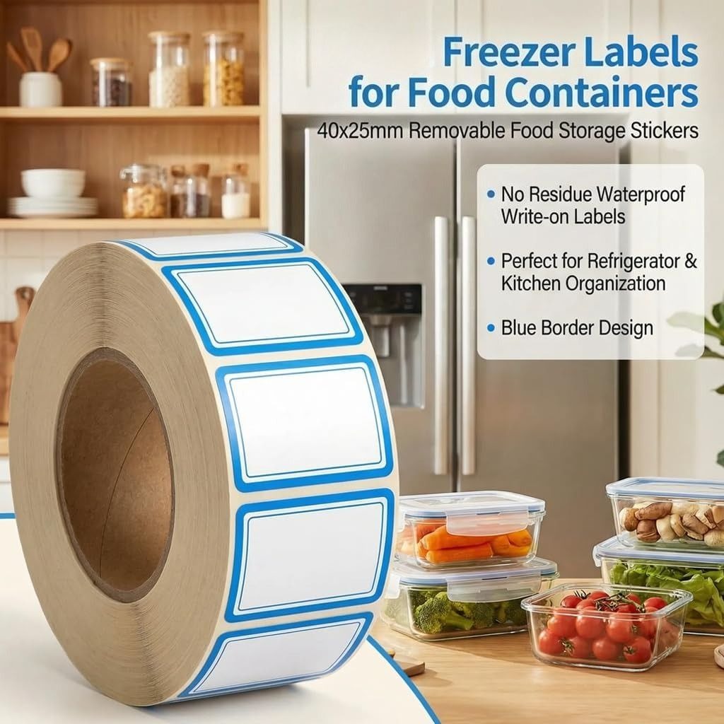500Pcs 2-Line Freezer Labels,  - огляд і ціна Food Storage Jar Labels
