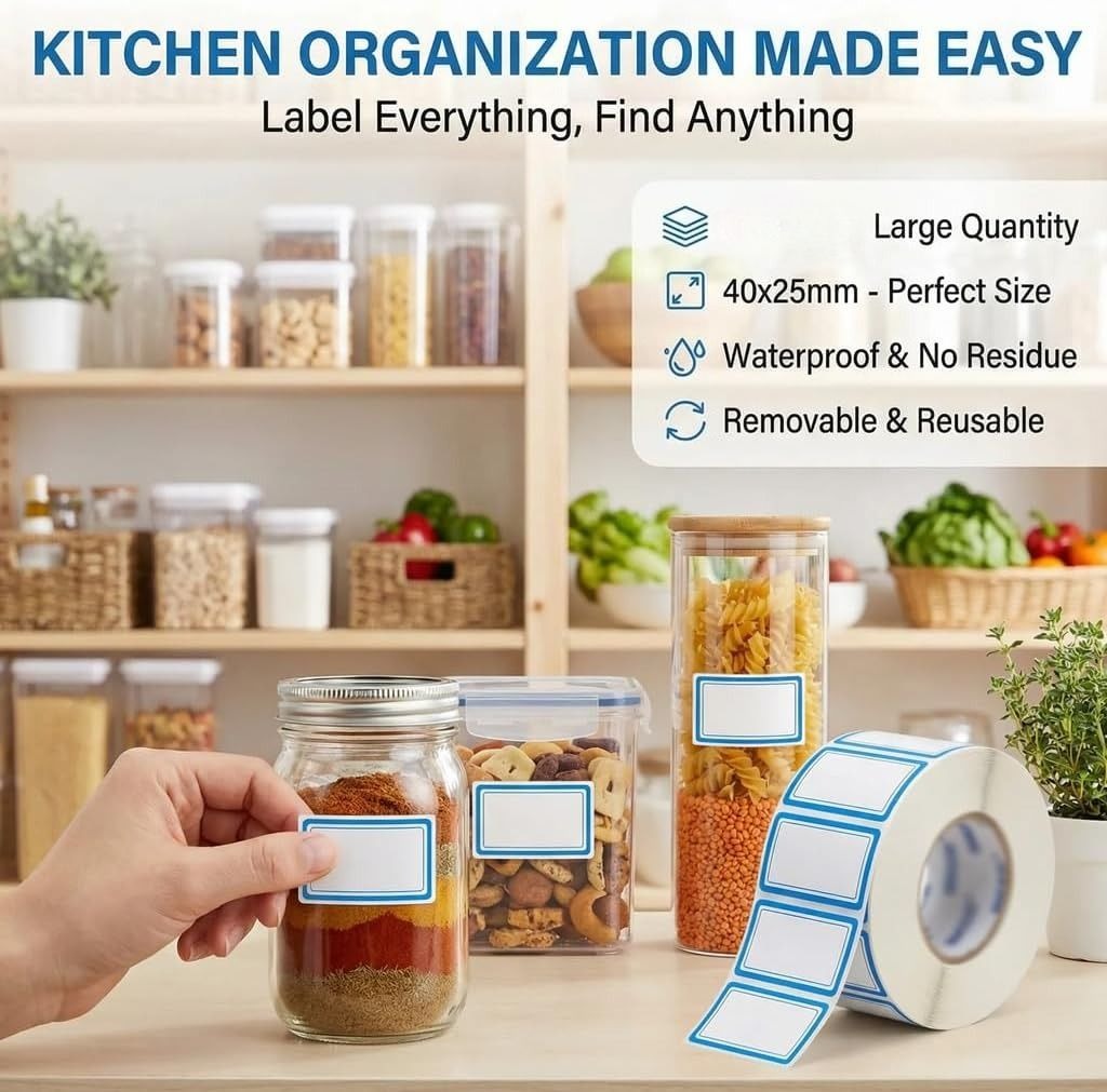 500Pcs 2-Line Freezer Labels,  - огляд і ціна Food Storage Jar Labels