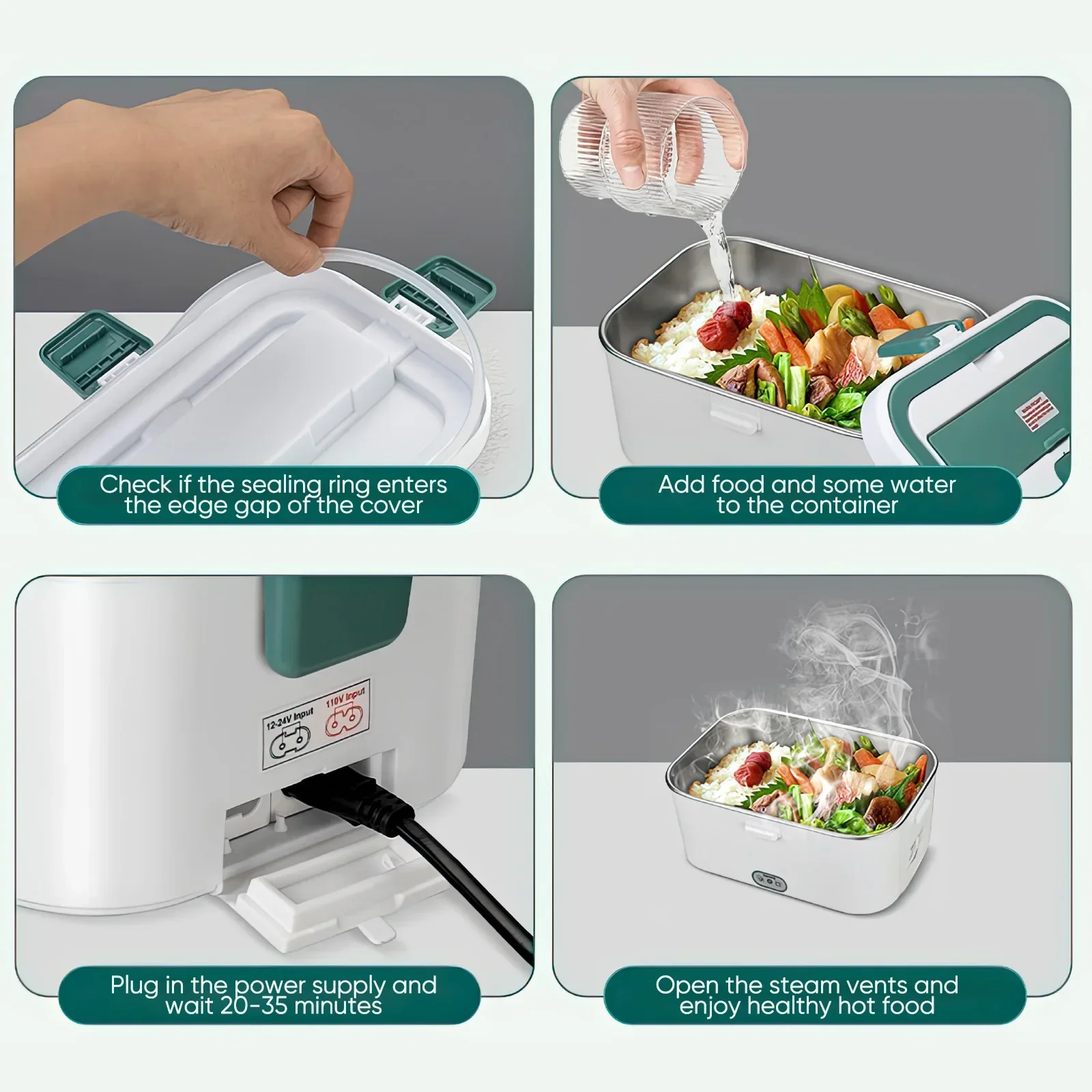 Electric Lunch Box Food Warmer - огляд і ціна Portable Food Warmer