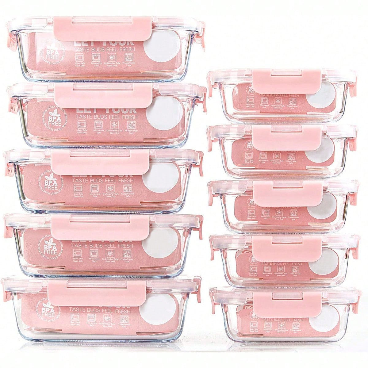 10 Pack Glass Meal Prep Contai - огляд і ціна Food Storage Containers Glass