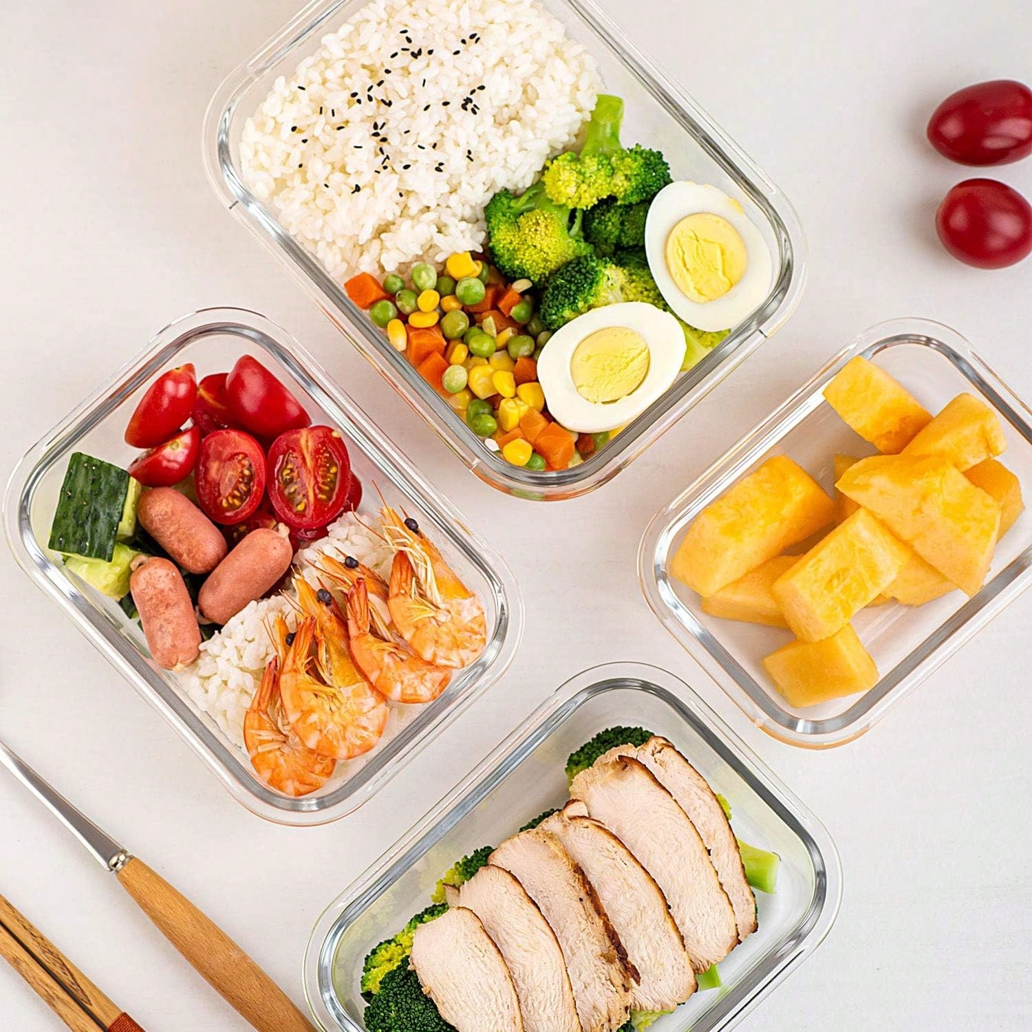 10 Pack Glass Meal Prep Contai - огляд і ціна Food Storage Containers Glass