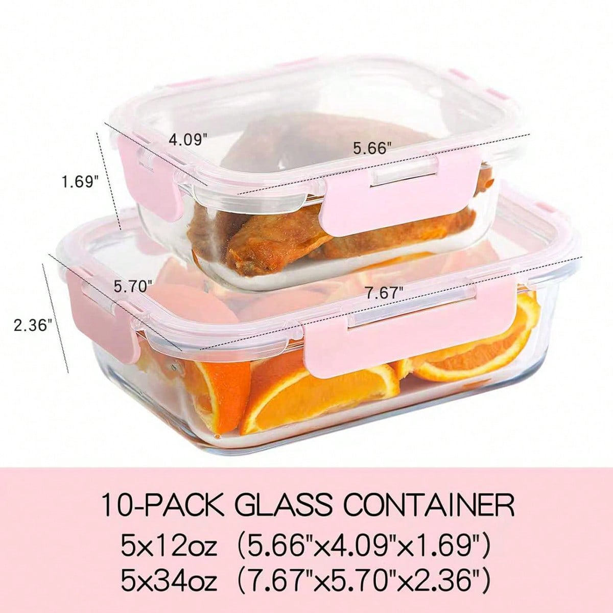 10 Pack Glass Meal Prep Contai - огляд і ціна Food Storage Containers Glass