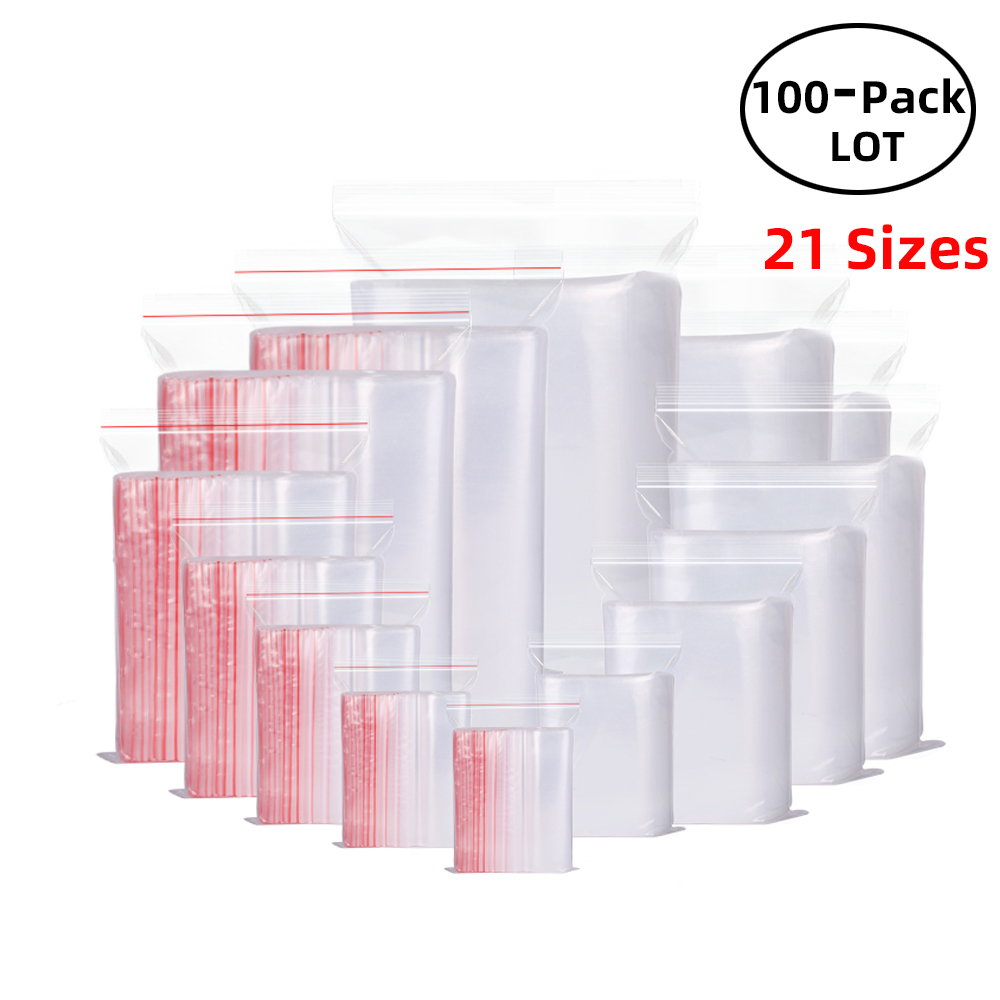 100PCS/Pack Resealable Zip Loc - огляд і ціна Food Storage With Lock