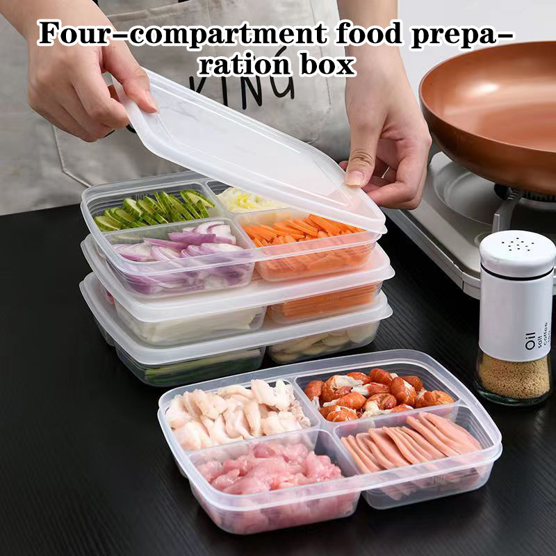 New【4 Grids Plastic Storage Bo - огляд і ціна Food Storage Ideas