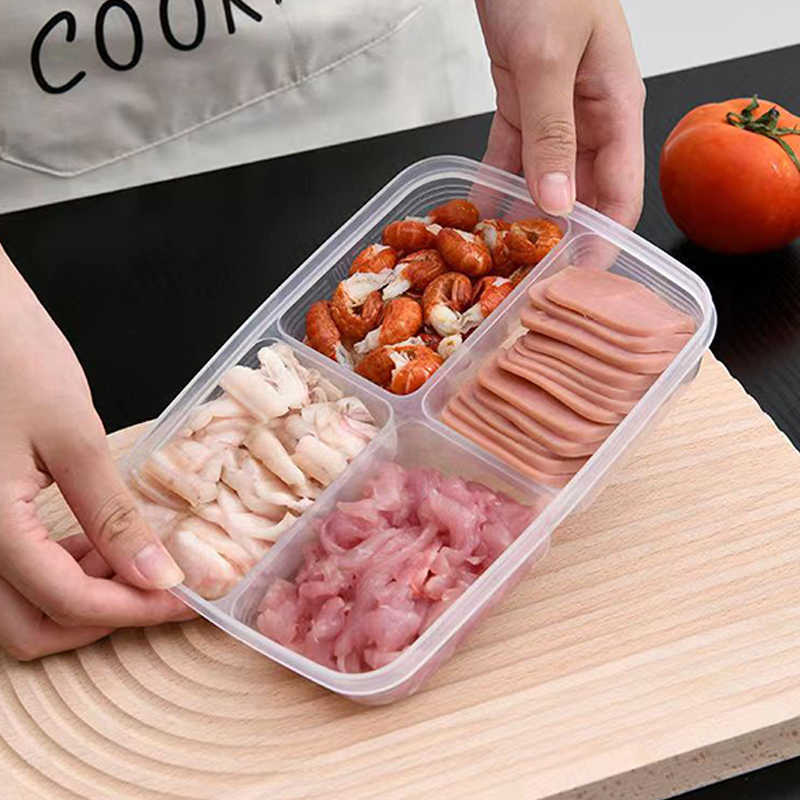 New【4 Grids Plastic Storage Bo - огляд і ціна Food Storage Ideas