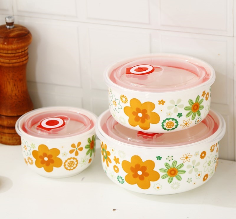 Three-piece set, fine bone chi - огляд і ціна Food Storage Hot
