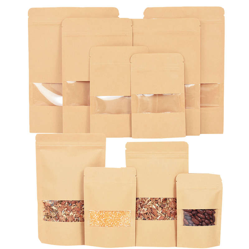 20/50pcs Kraft Paper Zip Lock  - огляд і ціна Food Storage With Lock