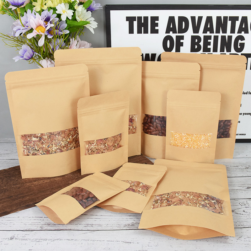 20/50pcs Kraft Paper Zip Lock  - огляд і ціна Food Storage With Lock