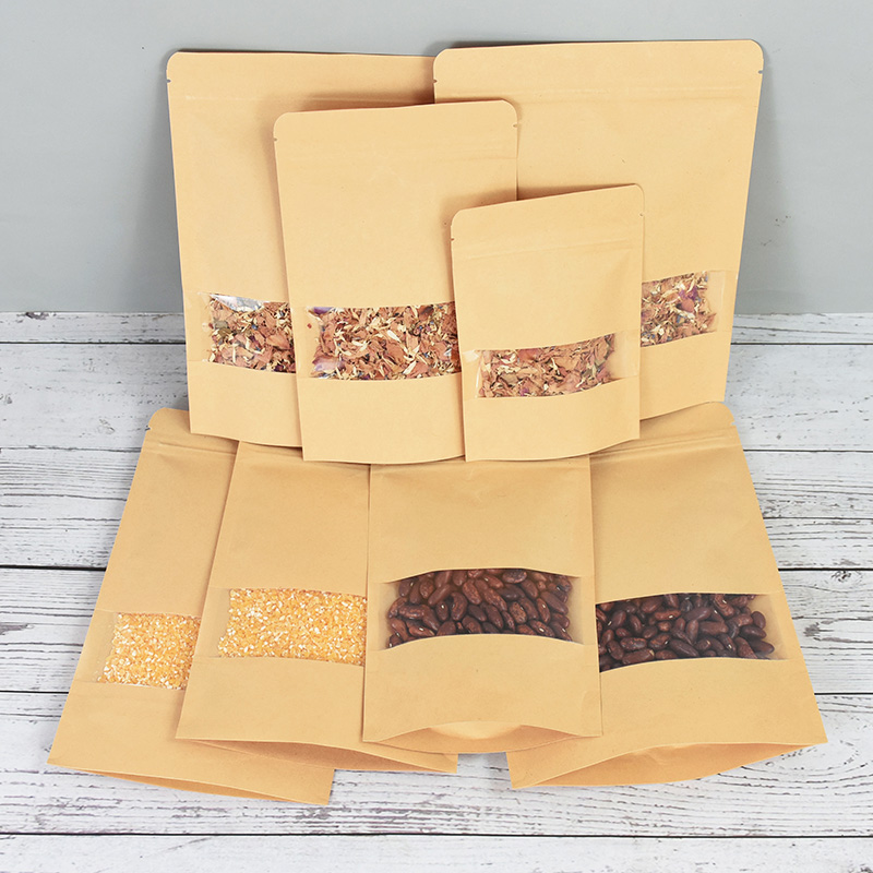 20/50pcs Kraft Paper Zip Lock  - огляд і ціна Food Storage With Lock