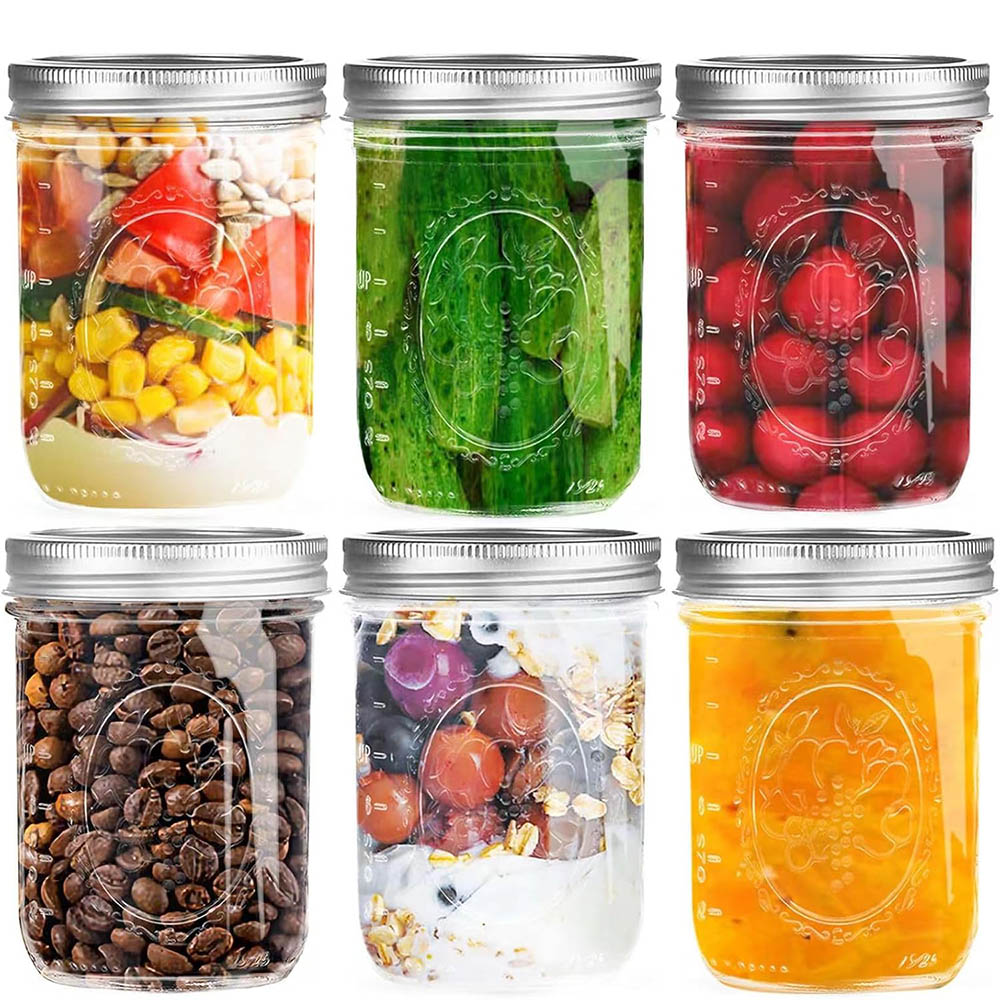 16oz Wide Mouth Mason Jars wit - огляд і ціна Mason Jar Wide Mouth