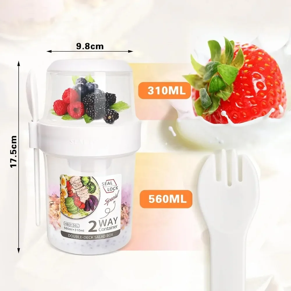 Salad Cup Breakfast Cups Porta - огляд і ціна Food Storage Jar Set