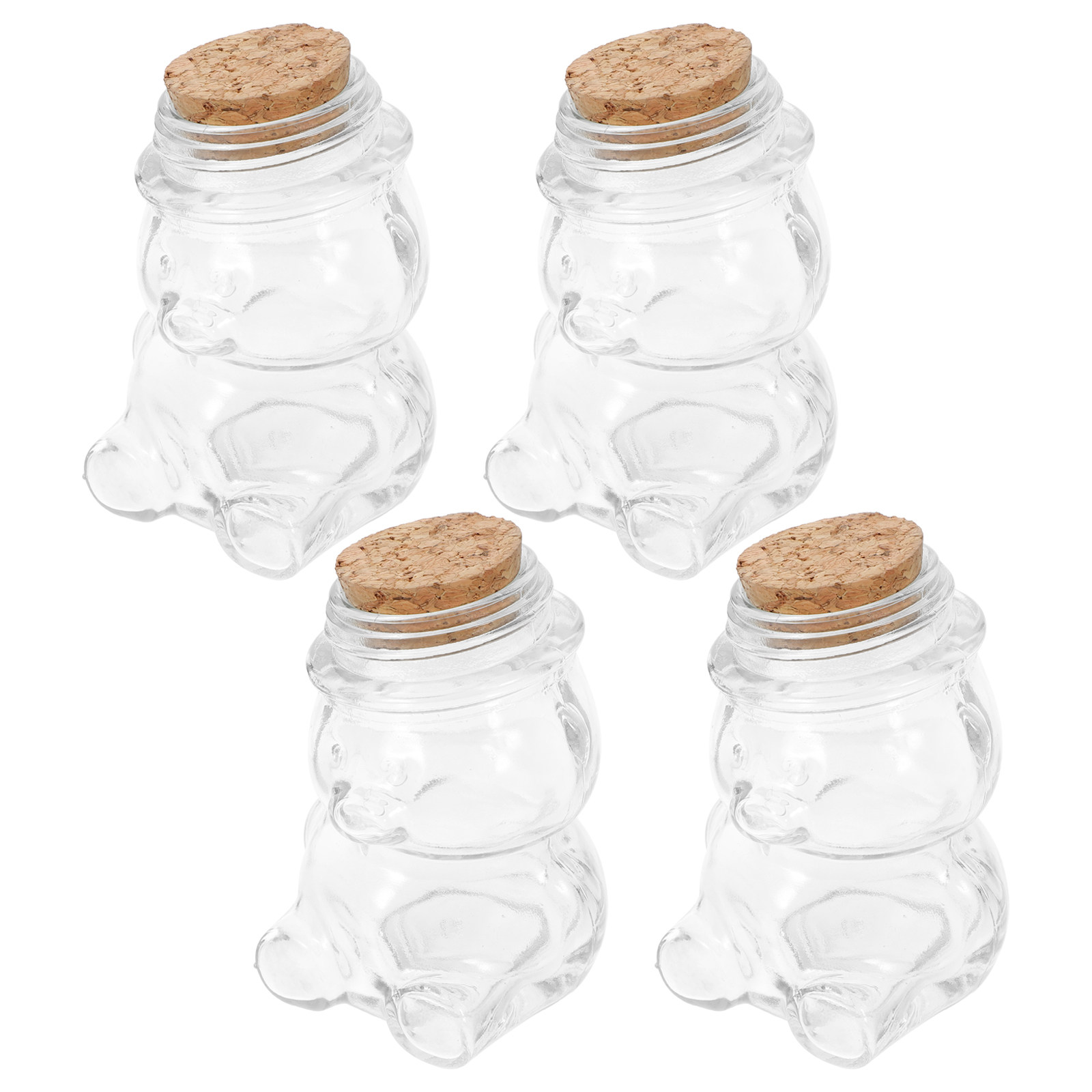 4Pcs Glass Candy Jar Set Trans - огляд і ціна Food Storage Containers Glass