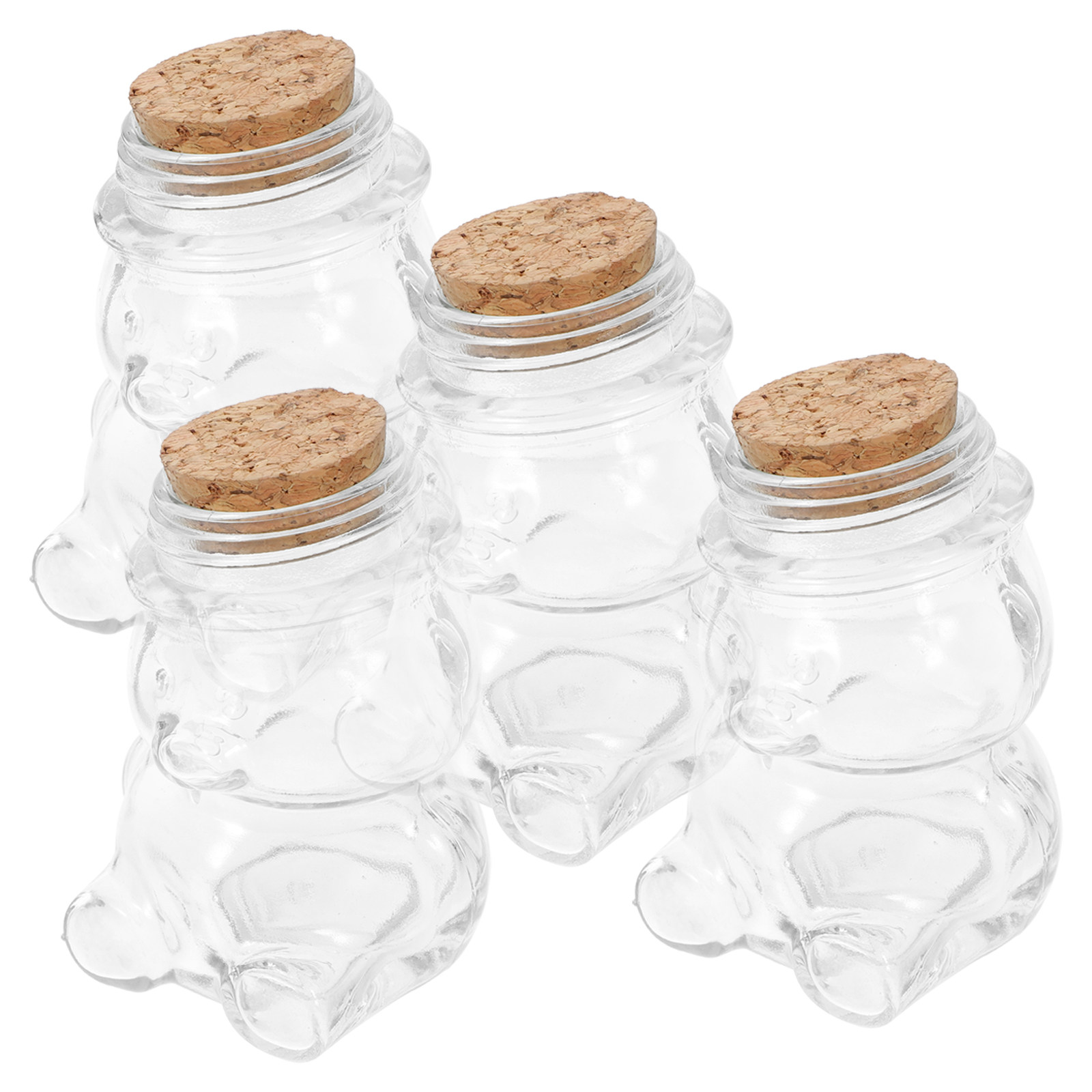 4Pcs Glass Candy Jar Set Trans - огляд і ціна Food Storage Containers Glass