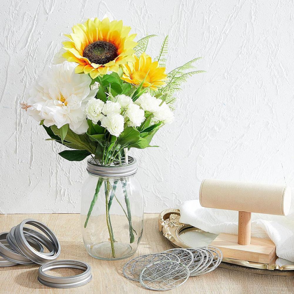 Metal Mason Jar Flower Lid Ins - огляд і ціна Mason Jar Wide Mouth