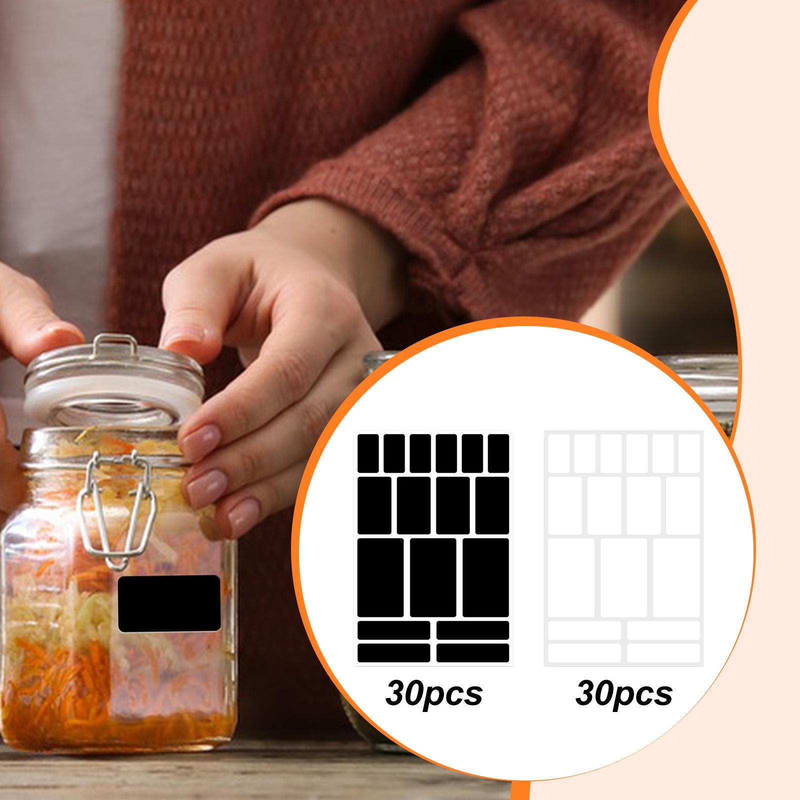 30Pcs Removable Labels for Jar - огляд і ціна Food Storage Jar Labels