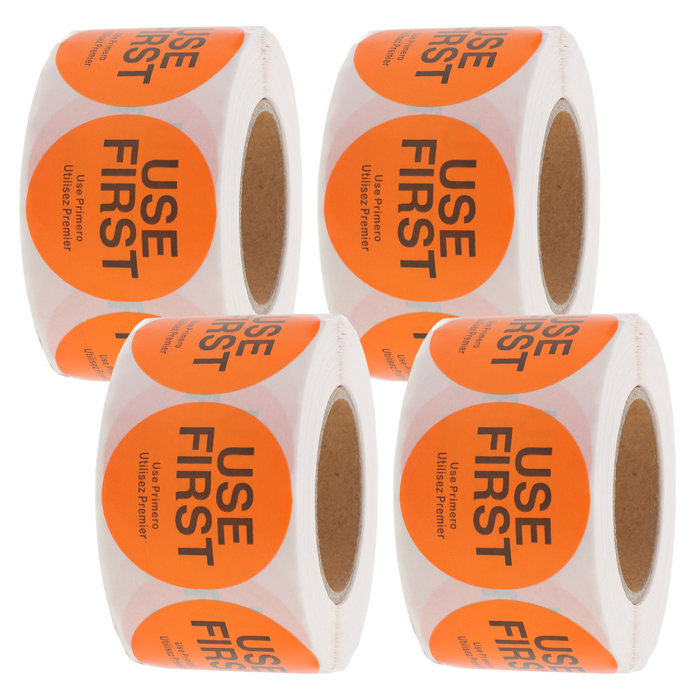 4 Rolls Use First Stickers Foo - огляд і ціна Food Storage For Restaurant