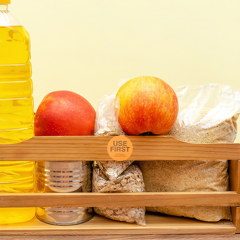 4 Rolls Use First Stickers Foo - огляд і ціна Food Storage For Restaurant
