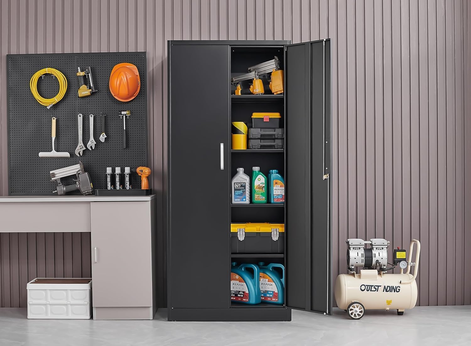 Metal Storage Cabinet With Adj - огляд і ціна Food Storage For Room
