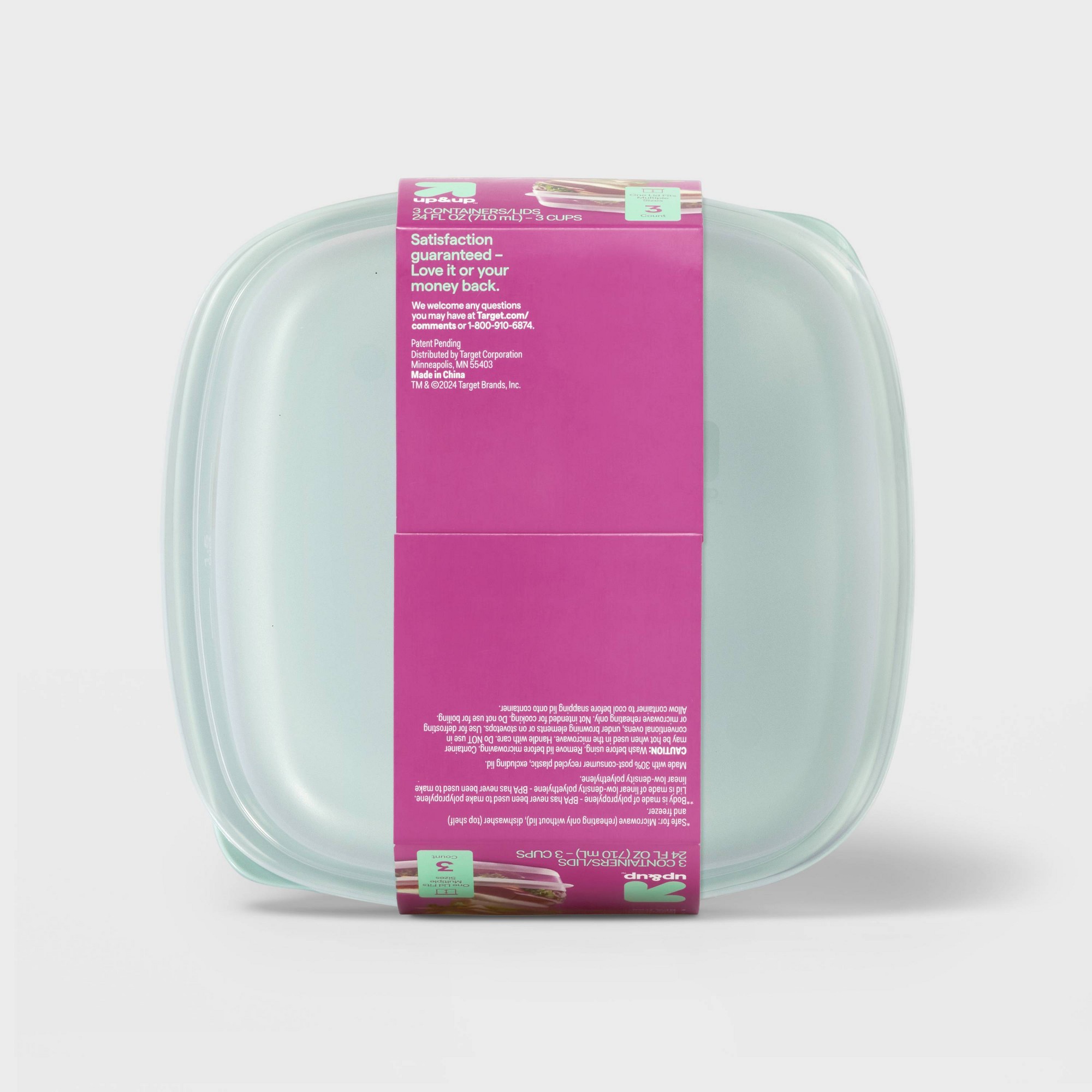3ct Square Food Storage Contai - огляд і ціна Food Storage Square Containers