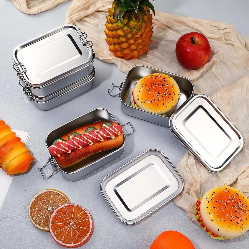 Stainless Steel Bento Box Meta - огляд і ціна Food Storage Lock Box