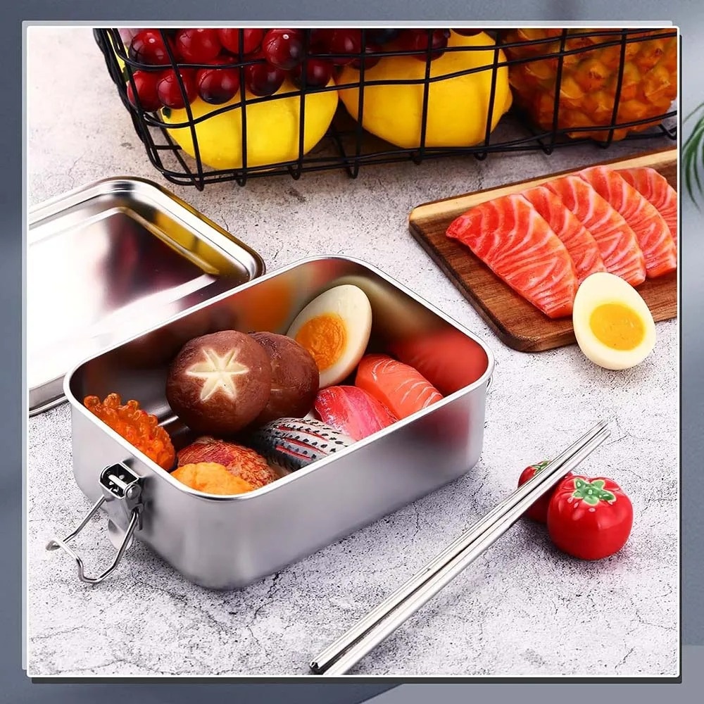 Stainless Steel Bento Box Meta - огляд і ціна Food Storage Lock Box